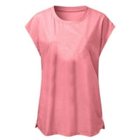 WHLBF Željenja odozgo za dole ispod $ Veličina Velika, ženska bluza Ležerne prilike V-izrez Puno u boji