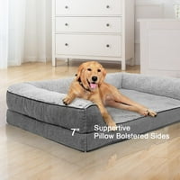 Ortopedski krevet za pse, Bolster Couch krevet za pse za velike pse, uklonjivi pokrov za pranje za penis,