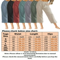 Niuer Casual Lounge Crowant Capeis za žene Lady Linen Fitness Workout Yoga znojne hlače plus veličine