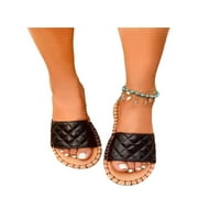 ROTOSW Ženske učvršćene cipele s ravnim cipelama papučica Ljeto otvorena nožna dimljiva lagana
