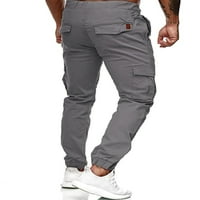 Rejlun muški dno nacrtajuće hlače Čvrsto boje pantalone Ležerne prilike za radno mjesto Light 5xl