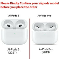 Apple Airpods futrola, tvrdi silikonski udarni naklopni zvučni signal Poklopac kućišta Airpods Pro sa