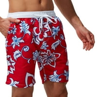 Hanas muške hlače Muške ljetne suhe tisak čipke čipke za plažu surf kratke hlače casual trunks crveni