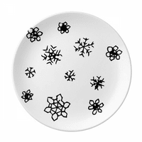 Snowflake Vrijeme Ručno oslikano uzorak ploča Dekorativni porculan salver za večeru