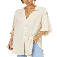 Paille Dame Sleeve Elegantna bluza Ležerne prilike za radu Tuničke košulje Rukovodi od rukava za odmor
