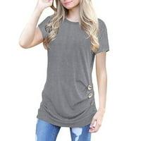Ženska bluza s kratkim rukavima s majicama s majicom u boji TUNIC Majica u boji, kupiti jednu ili dvije