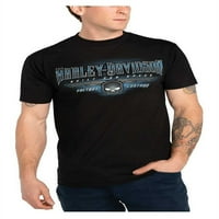 Majica za muške lubanje kratkih rukava Harley-Davidson, majica kratkih rukava - Crna, Harley Davidson