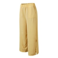 Akiihool Women Hlače Ležerne prilike plus veličina Žene Capri hlače Labave joge hlače široke noge Comfy pidžama kapris sa džepovima