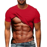 Muške 3D grafičke tiskanje božićne majice Ležerne prilike Redovna fit vrhova Cleariance bluze