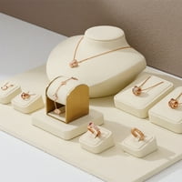 OIRLV Beige nakit za prikaz postolje za prsten za držač za rezanje ogrlica za nakit Metalni nakit Prikaz
