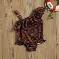 Bagilaanoe Toddler Baby Girl Jednodijelni kupaći kostimi Leopard Print bez rukava bez rukava 3T 4T Dječiji