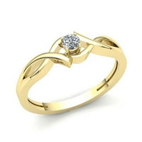Originalna 0,6CT okrugla CUT Diamond Dame Dame Bridal Solitaire Angažova za angažovanje prstenastom