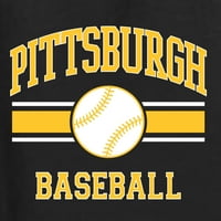 Divlji Bobby Grad Pittsburgh Baseball Fantasy Fan Sports Muška majica dugih rukava, crna, srednja