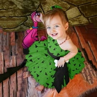 Tosmy Toddler Kids Caveman Djevojka Odjeća za pse Bone Povijesna špilja Djevojka haljina MESH Tulle