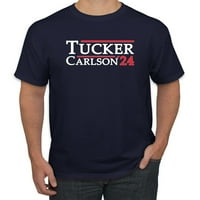 Divlji Bobby Tucker Carlson 'Predsjednički izbori Politički muškarci Grafički tee, mornarsko, velika