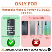 Talcase Slim Telefonska futrola Kompatibilna za Motorola Moto G Power 5g, Ispis srca, W stakleni zaštitnik