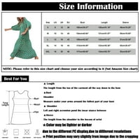Sendresses for Women modni rukavac za odmor V-izrez duge sunčeve haljine