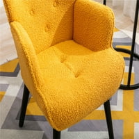 Midcentury Modern Accent Stolica žuta akcentna stolica, dnevni boravak spavaća soba akcent stolica s drvenim okvirom, udobna stolica za slobodno vrijeme za dnevnu sobu Soba za spavaću sobu