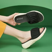 Aaimomet sandale Žene Udobne nove debele jedino papuče Lagane udobne sportske papuče za slobodno vrijeme, crna 8