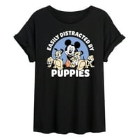 Disney - Mickey Mouse - Lako ometaju štenad - Juniori idealna Flowy mišićna majica