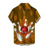 Muška majica majica s kratkim rukavima muške casual majica s kratkim rukavima s džepom narančasto 3xl