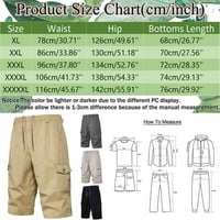 Muške prehrambene hlače muške ljetne teretne hlače Jednobojni džep Tether Plus veličine Mid Wash Hots