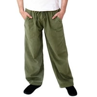 Lilgiuy muške ljetne modne modne elastične solidne boje labave ležerne pantalone vježbanje planinarenje