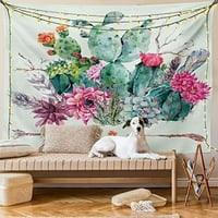 Spring Garden Style Buket trnjanskih postrojenja Cvjetovi strelice Perje, tkanina Zidni dekor za spavanje