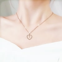 Gyouwnll Womensko modno slovo za modno srce Ogrlica za ogrlice vole lanac vrata klavikula