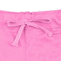 Ženske sportske hlače za sportske hlače Stretch omotač srednje strukske kratke hlače za žene ružičaste