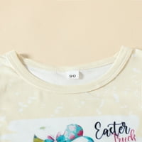 Djevojke za bebe Ljetne odjeće Postavi kratki rukav crtani zečji odštampani majica pulover vrhovi zvona