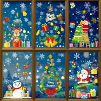 Božićni prozor Clating naljepnice za prozore Dekor Xmas Snowman SnowFlake Decor Decor za kućni dekor,