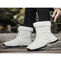 Ženska ležerna srednja teletska čizma za hodanje prozračne zimske cipele nejasno toplom cipelama bijela