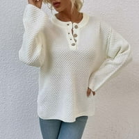 Džemper za žene Ležerne prilike pulover sa pulover okruglim vratom
