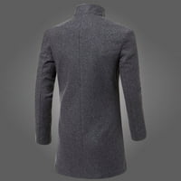 Lydiaunistar Clearence Plus Veličina Muška jakna Topla zimska rovov Dugme Dugme Smart Overcoat Grey