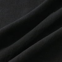 Crna odijela Muška opruga pune boje kratkih rukava Ogrlica s kratkim kratkim hlačama patlom i posteljina