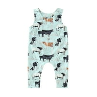 FVWitlyh Boys Rompers Toddler dječaci Kombinezoni Kombinezona Krava Print Outwear za babys Odeća pantalona