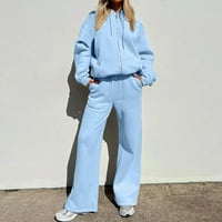 Ženska odjeća Trendy Jesen Casual s kapuljačom Sportska odjeća Dvije pune boje labave jogging hlače