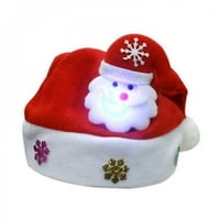Božićni crveni šešir za odrasle i djecu Djeca LED kape undise Holiday Hat za Božićni snjegović Elk Santa Claus