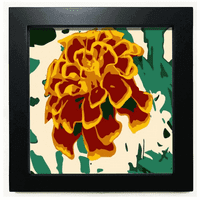 Meksički Chrysanthemum Paunock Crni kvadratni okvir Zidna zidna tabla