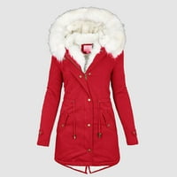 Babrerdicy Cardigan Women plus veličina zimski kaput rever ovratnik dugih rukava Vintage zgušnjava kaput