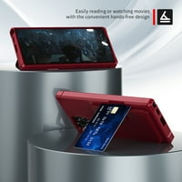 Galaxy S Ultra novčanik, otporni na gumeni nosač karata Wallet PU kožna natrag Telefon Kickstand Zaštitna
