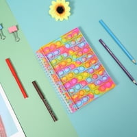 Push Pop mjehurić Notebook, silikonska pokrivač za notebook Workbook sa zabranjenim kapicama za igračke