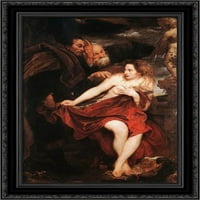 Susanna i starješine crne ukrašene drva ugrađena platna umjetnost DYCK, sir Anthony kombi