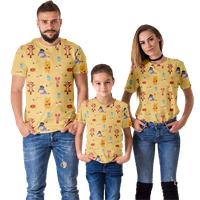 Majica Porodična odijela Winnie The Pooh Ležerne majice Stilska kratki rukav Crew Crt Majica Mammy &