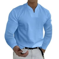 Tosmy muns majica Muškarci Proljetni zimski casual V izrez Tijek majica s dugim rukavima Top Muns Tee