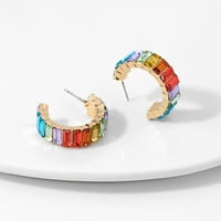 Bohemian Rainbow C kristalne naušnice za oblikovane olovke za žene za žene Djevojka za vjenčanje zabave nakit