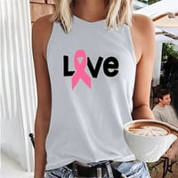 Yanhoo majice za dojke za žene ružičasta vrpca za dojku Svijest o raku s majicom Rak preživeli kratki