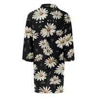 Sayhi Havajske majice za žene Ležerne prilike labave rukave s majicom Tropska cvjetna print v vrat udobne