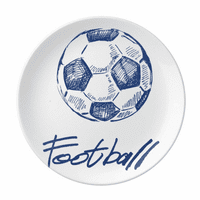 Jednostavan crtani fudbal plavi uzorak ukrasni porculansko posuđe za pribor za večeru